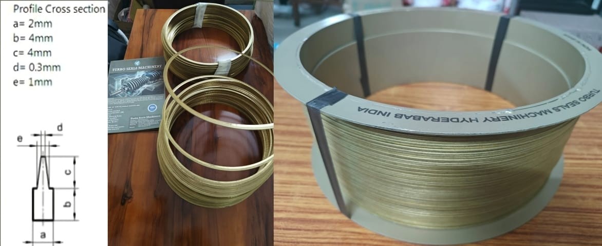 Brass sealing strip profile and formed section